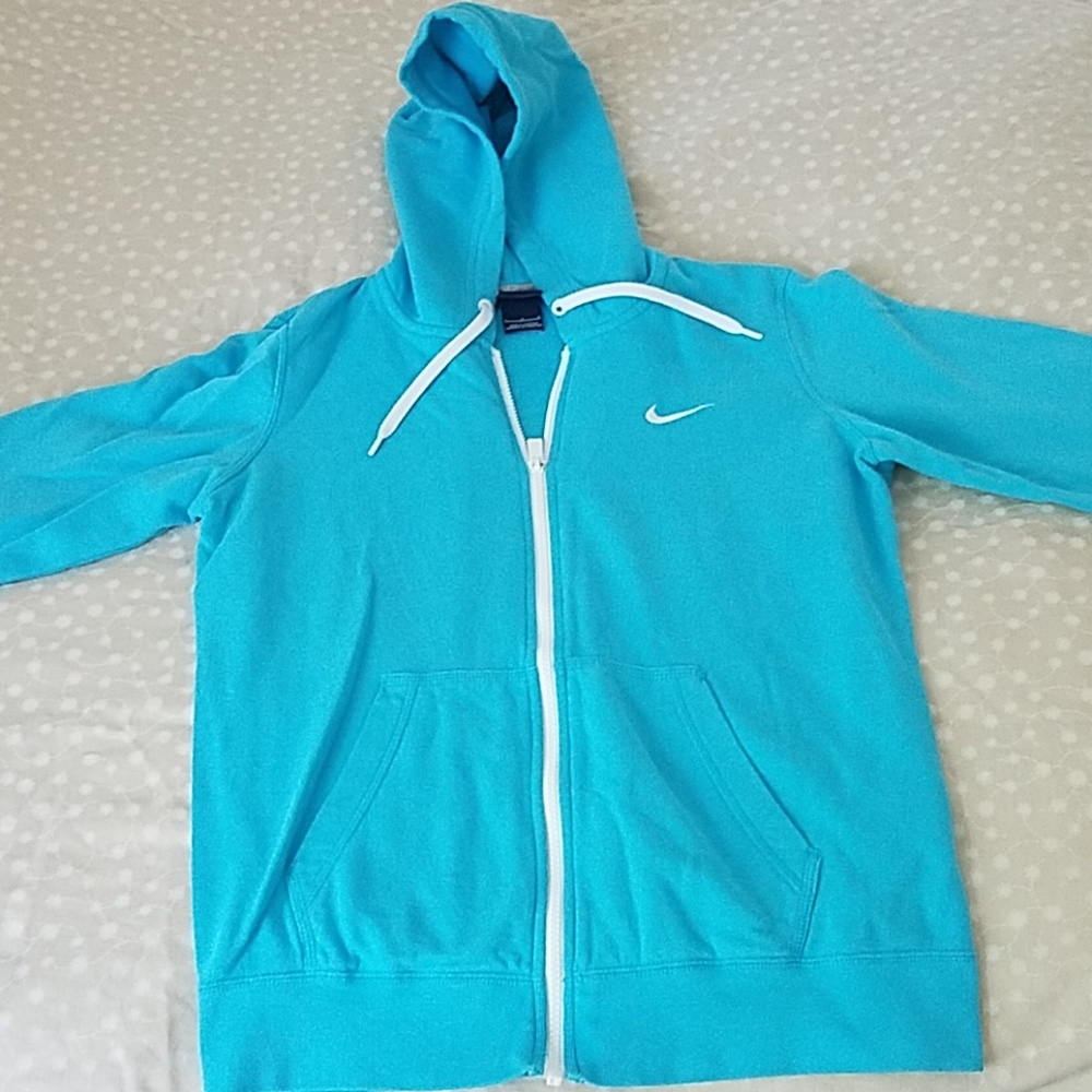 Womens Nike Hoodie Turquoise Size Large